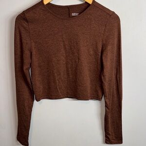 Girlfriend Collective Chocolate Brown Long Sleeve Tee